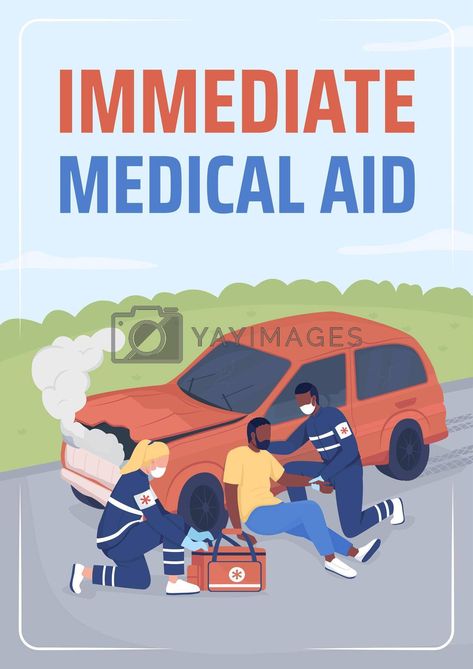 First Aid Poster, Poster Flat, Vector Template, Yay Images, Flat Vector, Free Graphics, First Aid, Poster Template, Vector Background