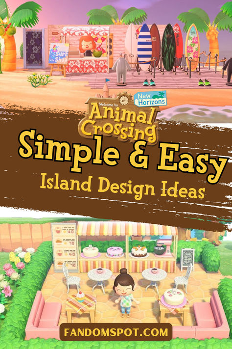 Looking for some easy-to-replicate ideas to add into your Animal Crossing island? Well this inspo gallery has plenty of stuff to get you excited with building your villager's tropical paradise Animal Island Ideas, Acnh Outdoor Clothing Shop, How To Decorate Animal Crossing Island, Anch Garden Ideas, Animal Crossing River Walk, Animal Crossing Island Ideas Beginner, Acnh Island Builds, Acnh Easy Builds, Acnh Island Tour