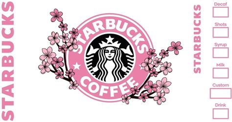 Starbucks Tumbler Ideas, Cottagecore Icons, Starbucks Design, Starbucks Mug, Disney Cups, Sublimation Ideas Projects Inspiration, Starbucks Logo, Coffee Logo, Custom Tumbler Cups