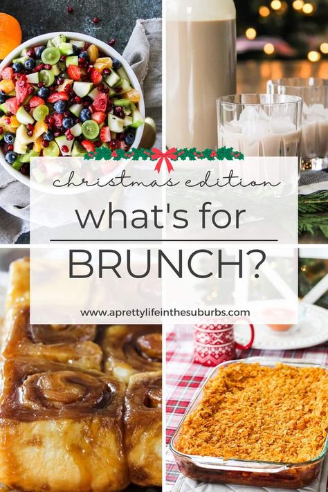 What’s For Christmas Brunch? Everything you need for brunch on Christmas morning! Includes a make-ahead bake, cinnamon buns, fruit salad, and a tasty drink! Christmas Gumdrop Nougat, Christmas Morning Wife Saver, Gumdrop Nougat, Christmas Brunch Menu, Christmas Fruit Salad, Breakfast Fruit Salad, Dinner Menu Planning, Nougat Candy, Homemade Baileys