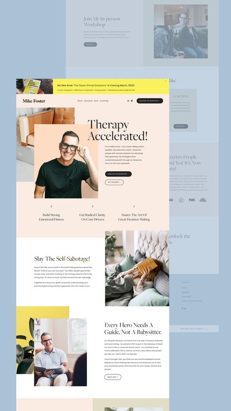 Website Branding Design, Motion Design Trends, Website Trends, Therapy Website, Website Design Inspiration Layout, Executive Coach, Modern Website Design, Coach Website, Business Website Design