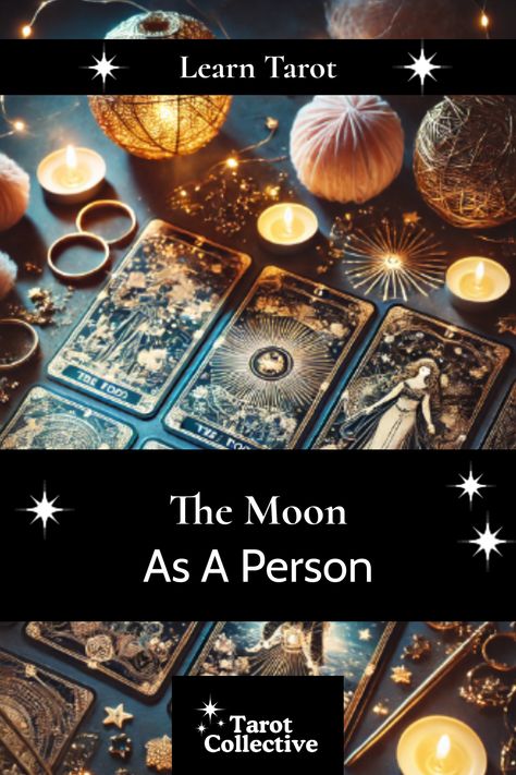 Discover the intriguing insights of The Moon card as a person in a tarot reading. Dive deep into how this enigmatic card reveals one's hidden emotions, intuitive abilities, and mysterious tendencies. Uncover the layers of meaning and learn how to interpret The Moon in your readings. Explore more on our website! Nine Of Wands, Eight Of Wands, Page Of Wands, Knight Of Wands, King Of Wands, Empress Tarot Card, Learn Tarot, Wands Tarot, Daily Tarot Reading