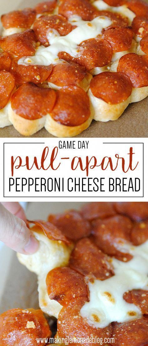 Pepperoni Cheese Bread, Healthy Football, Super Bowl Essen, Super Bowl Food Easy, Sunday Food, Football Party Foods, Cheese Bread Recipe, Bowl Party Food, Superbowl Appetizers