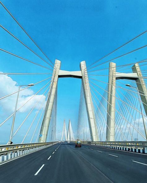 Worli sealink @ mumbai gives a amazing vibe of the weekend! Sealink Mumbai, Photo Display, Bay Bridge, Brooklyn Bridge, Photo Displays, The Weekend, Mumbai, Brooklyn, Travel