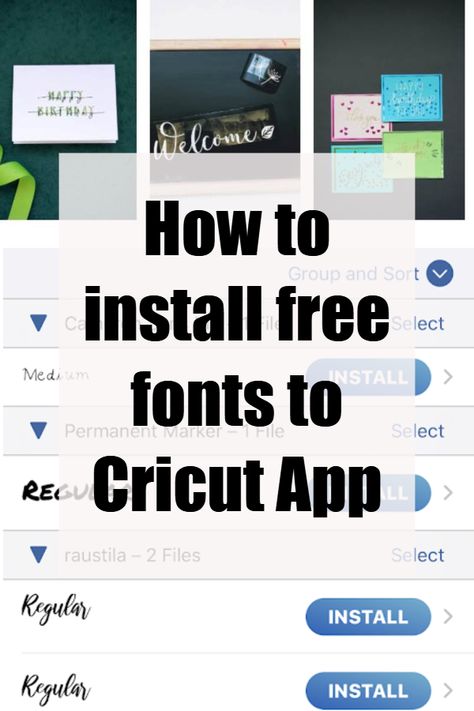 Where to find free fonts for the Cricut and how to install them on the iphone, ipad and android mobile devices Cricut Monogram Fonts Free Download, Svg Free Fonts For Cricut, Free Fonts For Cricut Joy, Free Cricut Fonts Downloads Svg, How To Download Free Fonts For Cricut, Free Cricut Fonts Downloads, Font Apps Android, Cricut Apps For Android, Cricut Downloads Free