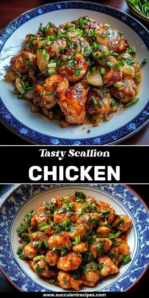 This easy one-pan scallion chicken is both flavorful and low-fuss, making it a go-to recipe for a delicious and healthy meal! Scallion Chicken Recipe, Scallion Chicken, Scallions Recipes, Kitchen Queen, Making Lunch, Savory Sauce, Chicken Stir Fry, Tender Chicken, Gluten Free Chicken