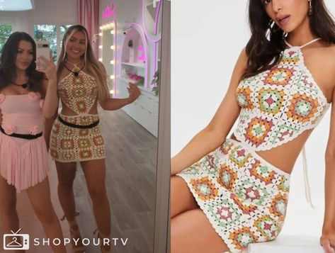 Love Island (USA): Season 6 Andrea's Crochet Cut out Dress Leah Love Island Usa Season 6 Outfits, Andrea Love Island, Love Island Usa Season 6 Outfits, Love Island Usa Season 6, Love Island Outfits, Love Island Usa, Escape The Night, Island Dress, 90 Day Fiance