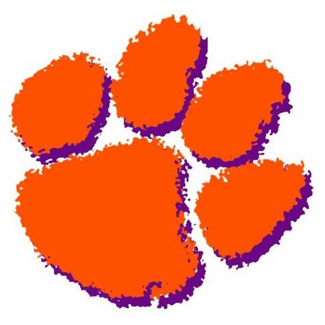 Clemson Logo, Paw Stencil, Clemson Paw, Clemson Tiger Paw, Tiger Silhouette, Clemson Fans, Paw Logo, Tarheels Basketball, Clemson Football