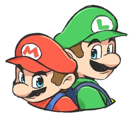 Mario And Luigi Drawing, Luigi Drawing, Mario Y Luigi, Mario Fan Art, Super Mario And Luigi, Drawing Love, Mario Games, Super Mario Art, Super Mario World