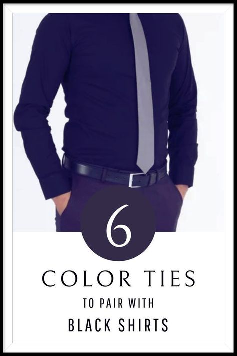 Discover the best tie shades for black shirts in our latest blog post. Elevate your formal wardrobe with expert color coordination. Learn more at flopinstyle.com Black Shirt Outfit Ideas, Shirt And Tie Outfits, Tie Outfits Men, Black Shirt Outfit, Black Shirt Outfit Men, Shirt Tie Combo, Gray Dress Shoes, Black Shirt Outfits, Shirt Outfit Ideas