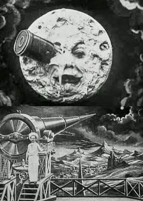 A Trip To The Moon Poster, A Trip To The Moon Wallpaper, Trip To The Moon Movie, French Surrealism, Vintage Moon Aesthetic, Voyage To The Moon, Georges Melies, A Trip To The Moon, Directed By