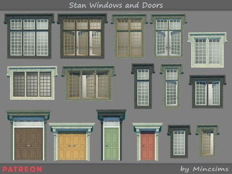 Stan Windows and Doors | Patreon Cc Sims 4 Window And Door Patreon, Cc Windows Sims 4, Sims 4 Build Cc Windows And Doors, Sims4 Doors, Sims 4 Build Cc Windows, Sims 4 Doors And Windows Cc, Windows Sims 4 Cc, Sims 4 Windows Cc, Sims Four