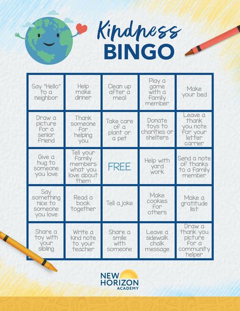 Gratitude Bingo For Kids, Kindness Bingo For Kids, Generosity Activities For Kids, Random Acts Of Kindness Ideas For School, Kindness Activities For Kids Classroom, World Kindness Day Activities Kids, Kindness Day Activities Kids, Friendship Bingo, Generosity Activities