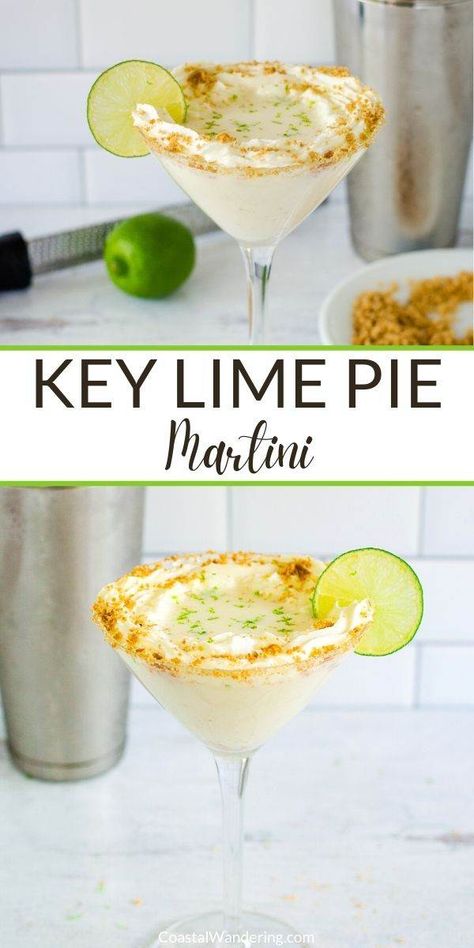 Keylime Martini Recipe, Key Lime Pie Cocktail Recipe, Key Lime Pie Margarita, Key Lime Drinks Cocktails, Key Lime Rum Drinks, Key Lime Rum Cream Drinks, Key Lime Pie Drink, Key Lime Margarita Recipe, Fun Martinis