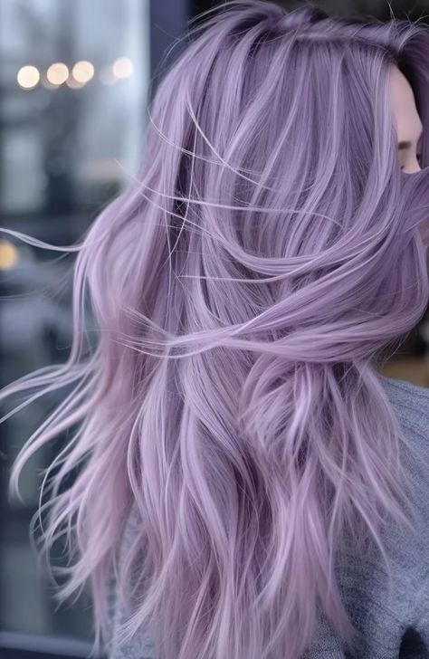 Light Pastel Purple Hair, Light Purple Hair Lavender Highlights, Light Lavender Hair Color, Professional Purple Hair, Lavender Platinum Hair, Pale Skin Purple Hair, Platinum Violet Hair, Light Purple Dyed Hair, Blonde And Lavender Hair Highlights