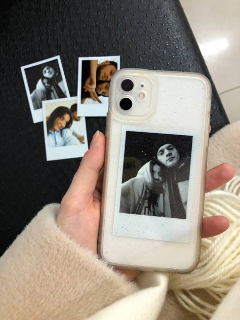 Couple Polaroid Pictures Phone Case, Phone Cover Photo Print, Photo In Phone Case, Picture Phone Cases, Bff Phone Cases, Diy Phone Case Design, Photo Phone Case, Photo Case, Creative Iphone Case