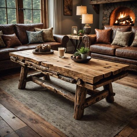 Make It Yourself: Best DIY Wood Log Projects Log Tables Ideas, Log Furniture Diy, Wood Log Projects, Log Side Table, Log Coffee Table, Log Projects, Log Table, Log Bed, Tiny Living Space