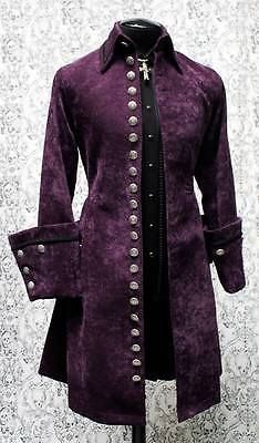 Pirate Coat, Steampunk Woman, Goth Steampunk, Gothic Clothes, Medieval Clothing, Steampunk Clothing, Gothic Outfits, Purple Velvet, Goth Outfits