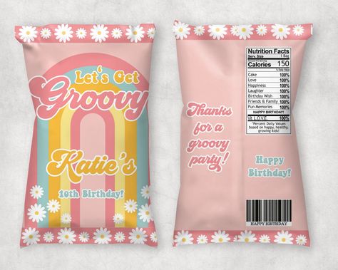 #chipbags #chipbagtemplate #retroparty #retrobirthday #groovyparty #groovy #groovybirthday #70sbirthdayparty #60sbirthday #digitaldownload #printablechipbag #instantdownload #70sbirthdayparty https://etsy.me/3QNsiv7 Chip Bags For Party, Notes For Kids Lunches, Groovy Birthday Party, Chip Bag Template, Retro Bachelorette, Groovy Birthday, Sleepover Birthday Parties, Bag Template, Birthday Hampers