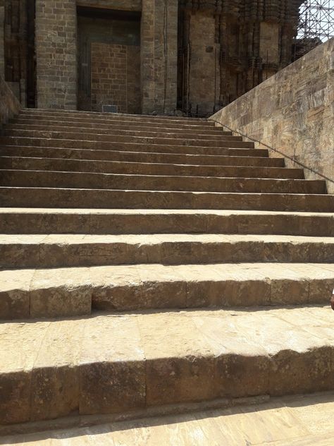 Stairs at the Konark Temple, Odisha Temple Stairs, Red Stone, Stepping Stones, Temple, Stairs, Siding, Stone, Wood, Outdoor Decor