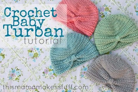 Baby Turban Pattern, Baby Turban Tutorial, Turban Pattern, Crochet Turban, Turban Tutorial, Handmade Baby Shower Gift, Bonnet Crochet, Baby Turban, Baby Knits