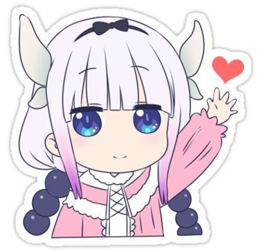 Anime Printables, Miss Kobayashi's Dragon Maid, Hydroflask Stickers, Kawaii Stickers, Anime Stickers, Heart Stickers, Cute Chibi, Aesthetic Stickers, Printable Stickers