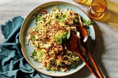 Goi Ga Recipe, Brown Butter Vinaigrette, Vietnamese Chicken Salad, Kale Cabbage, Vietnamese Chicken, Carrot Salad, Vietnamese Recipes, Brussels Sprouts, Brown Butter