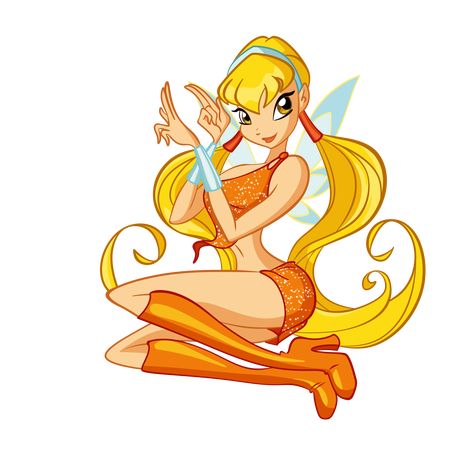 Winx Club Stella, Princess Dress Fairytale, Klub Winx, Bloom Winx Club, Cute Desktop Wallpaper, Baby Clip Art, 2d Character, Stock Art, Winx Club