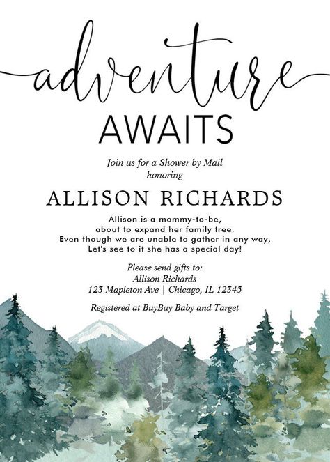 Adventure Awaits Shower By Mail Rustic Baby Shower Invitation #girlbabyshowerinvitations #babyshowerinvitations #zazzle #zazzleinvitation #virtualshower #showerbymail #drivebyshower #couplesshowerinvitations #woodlandbabyshowerinvitations #disneybabyshowerinvitations #bohobabyshowerinvitations Adventure Awaits Baby Shower, Rustic Baby Shower Invitations, Adventure Baby Shower, Rustic Bridal Shower Invitations, Woodland Baby Shower Invitations, Adventure Baby, Rustic Baby, Rustic Baby Shower, Bridal Shower Rustic