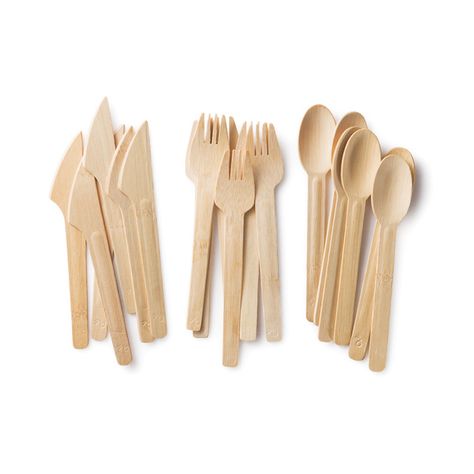 Bamboo cutlery Bamboo Flatware, Bamboo Utensils, Disposable Cutlery, Wooden Cutlery, Bamboo Plates, Plastic Cutlery, Bamboo Crafts, Organic Forms, Wooden Utensils