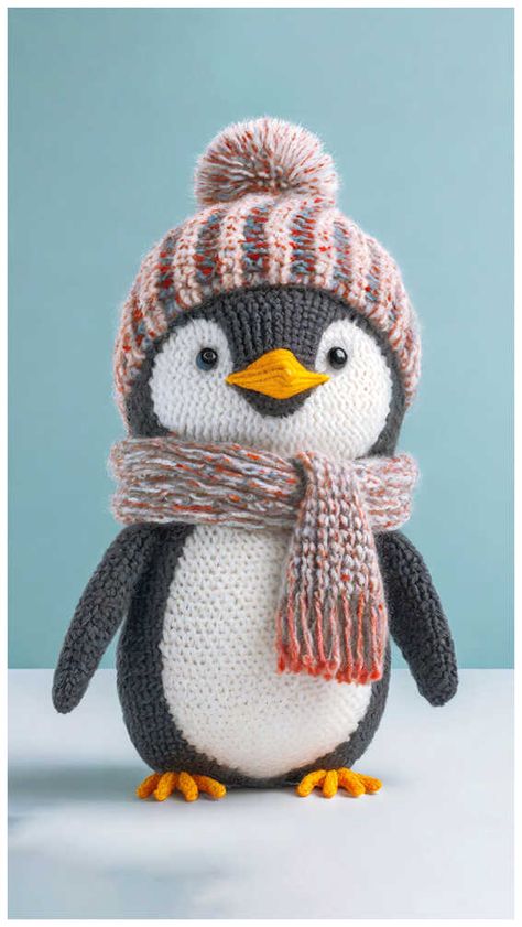 Crochet Penguin Pattern Free, Free Crochet Toy Patterns, Toys Quotes, Amigurumi Penguin, Christmas Crochet Patterns Free, Crochet Penguin, Penguin Pattern, Crochet Teddy Bear Pattern, Soft Toy Patterns