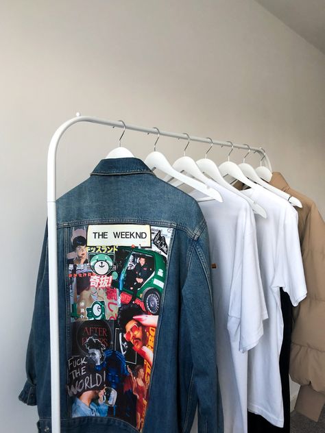 The Weeknd Denim Jacket, The Weeknd Jacket, Weeknd Concert, Diy Denim Jacket, Painted Clothes Diy, Diy Denim, Painted Jacket, Marvel Icons, Look Rock