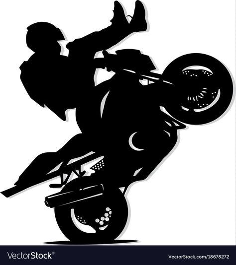 Half Sleeve Tattoos Sketches, Bike Silhouette, Motorbike Art, Emoji Stickers Iphone, Biker Tattoos, Bike Drawing, Stunt Bike, Motorcycle Logo, Clothing Brand Logos