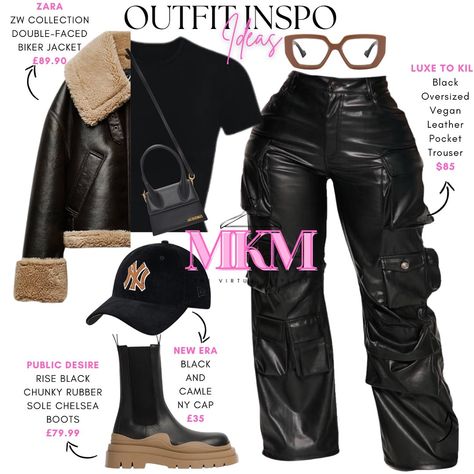 Not a fan of uggs but these are cute 😍 | Instagram Black Ugg Outfit, Fit Outfits, Slay Outfits, Leather Pants Outfit, Teen Swag Outfits, Cute Instagram, Fasion Outfits, Business Casual Outfits For Work, Virtual Stylist