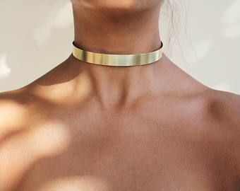 Simple Choker, Hair Up Or Down, Metal Choker, Chocker Necklace, Velvet Choker, Gold Choker Necklace, Gold Choker, Choker Necklaces, Chain Choker