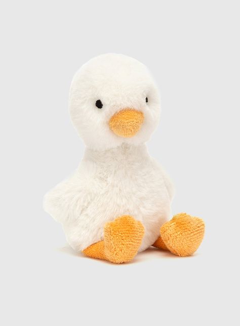 Diddy Duckling is a wee sweetheart. With the softest fluff, waggly wings and gentle orange feet and beak, this happy hatchling is a pocket poppet. Take this duckling along on waddles to the park! Suitable from birth. Hand wash only. Do not tumble dry, dry clean or iron. Dimensions: 14x8cm.- - - A great Easter gift Suitable from birth Gambar One Direction, 강아지 그림, Whatsapp Wallpaper, Kawaii Plushies, Cute Stuffed Animals, Farm Yard, Soft Toys, Cute Plush, Easter Gift