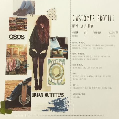 2nd year customer profile board Emma Biwaki Sunderland University Fashion Target Market Board, Target Market Moodboard, Target Customer Board Fashion, Costumer Profile Board, Client Board Ideas, Customer Profile Board Fashion Design, Consumer Board Fashion, Consumer Profile Fashion, Client Board Fashion Design Ideas