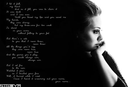 ♥ Adele Adele Wallpaper Lyrics, Adele Wallpaper, Adele Pictures, Overnight Beauty Hacks, Poetry Wallpaper, Music Wallpapers, Adele Songs, Lyric Poem, Wallpaper 1920x1080