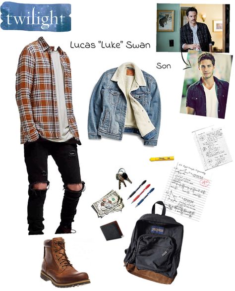 Chief’s Son - Twilight OC Outfit | ShopLook Twilight Oc Outfit, Edward Cullen Outfit Ideas, Twilight Oc, Twightlightcore Outfits, Twilight Clothes Inspired Outfits, Twilight Aesthetic Clothes, Levis Denim, Sherpa Jacket, Outfit Maker