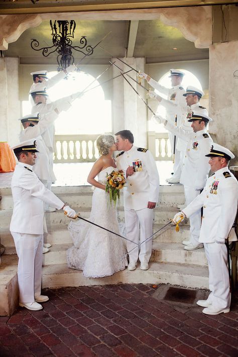 #military  Photography: Christina Carroll Photography - www.christinacarrollphotography.com Stationery: The Inviting Pear - www.theinvitingpear.com Event Planning: CLINK! - www.clinkevents.com Patriotic Wedding, Wedding Navy, Lake Travis, Military Wedding, Beautiful Beach Wedding, Romantic Bride, Navy Wedding, Local Wedding, Bridesmaid Outfit