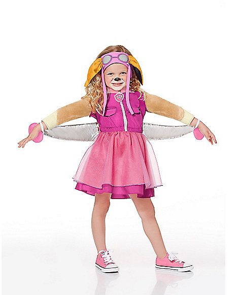 Paw Patrol Skye Deluxe Toddler Costume - Spirithalloween.com Sky Paw Patrol Costume, Paw Patrol Face Paint, Skye Paw Patrol Costume, Skye Costume, Chase Costume, Sky Paw Patrol, Paw Patrol Costume, Childrens Halloween Costumes, Toddler Costumes Girl