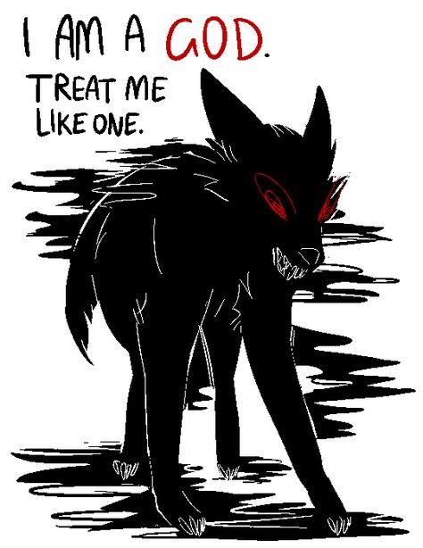 I Am A God, Bd Art, Wolf Quotes, Dark Art Illustrations, A God, Black Wolf, Creepy Art, Wolf Art, Homestuck