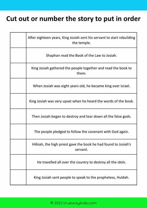 Story Worksheet, Rebuilding The Temple, Trueway Kids, King Josiah, Bible Worksheets, Worksheet For Kids, High Priest, Sunday School Lessons, Interactive Activities