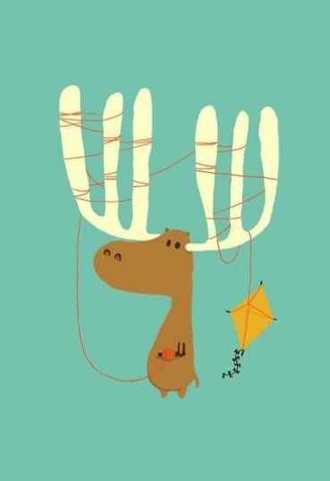 Moose Cartoon, Moose Illustration, Animal Graphic, Funny Illustration, Art Et Illustration, Fitted Tee, Art And Illustration, Chiaroscuro, Learn To Paint