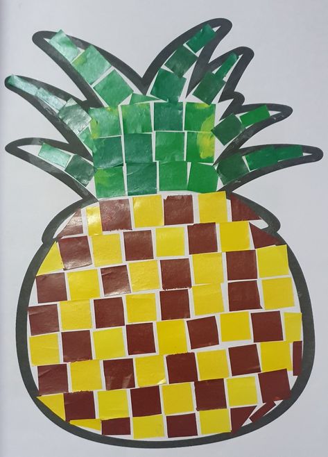 Paper Fruit, Fruit Crafts, School Kids Crafts, Sunflower Party, Paper Mosaic, Mosaic Art Projects, Kindergarten Learning Activities, Seni Dan Kraf, Classroom Crafts