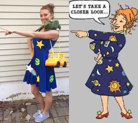 Mrs Frizzle Hair, Mrs Frizzle Costume, Ms Frizzle Costume, Frizzle Costume, Mrs Frizzle, Halloween Outfits For Kids, Miss Frizzle, Costume Closet, Ms Frizzle