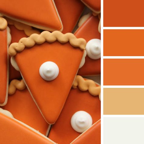 Food Color Palette, Food Colors Palette, Palette Challenge, Pie Slice, Food Inspired, Color Palette Challenge, Decorated Sugar Cookies, Colors Palette, Pumpkin Cheesecake