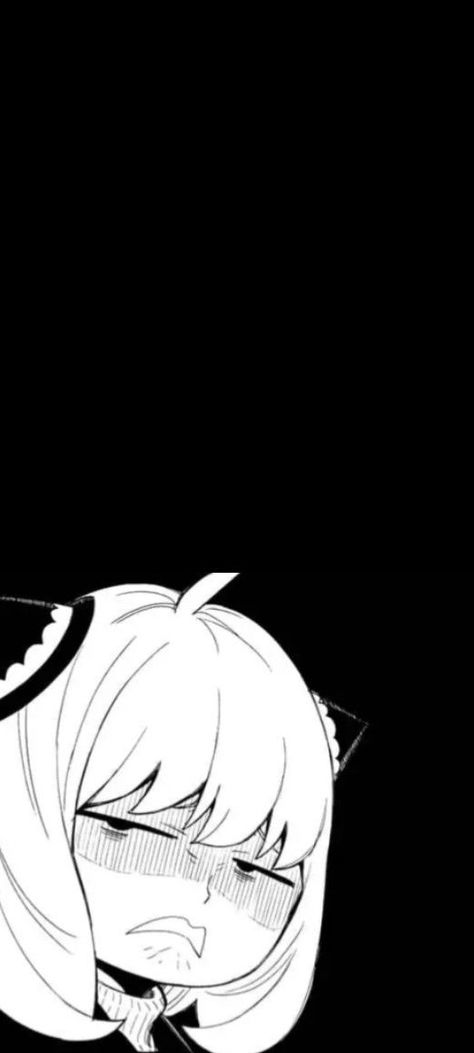 Anya Forger Minimalist Wallpaper Anya Black And White Anime, Spy X Family Black And White, Black And White Anime Background, Manga Desktop Wallpaper Black And White, White Anime Wallpaper Iphone, Anya Wallpaper Aesthetic, Black And White Minimalist Wallpaper, Black And White Anime Aesthetic, Black And White Anime Wallpaper