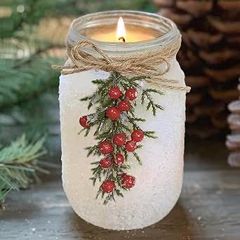 Christmas Mason Jars, Christmas Jars, Mason Jar Candles, Unique Candles, Christmas Decor Ideas, Jar Candle, Jar Crafts, Unique Christmas Gifts, Decoration Christmas