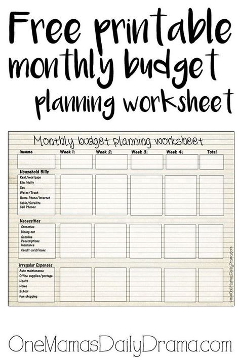 Free printable monthly budget planning worksheet | This is the perfect place for beginners to start tracking income and expenses. Tell your money where to go instead of wondering where it went! Budgeting Worksheets Free, Monthly Budget Worksheet, Monthly Budget Planning, Printable Budget Worksheet, Budget Worksheets, Budget Worksheet, Monthly Budget Printable, Printable Budget, Free Printable Planner